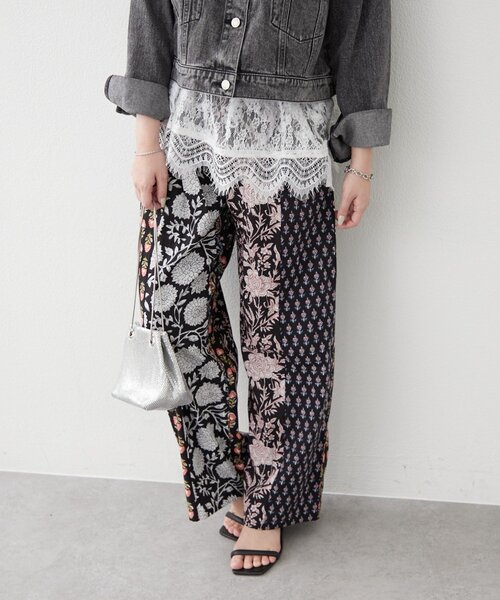 Remind me and forever(リマインドミーアンドフォーエバー)の「【nane】【India series】パッチワークストライプパンツ(その他パンツ・レディース・ブラック・FREE)」の16枚目の写真