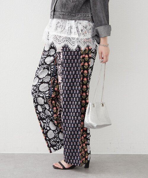 Remind me and forever(リマインドミーアンドフォーエバー)の「【nane】【India series】パッチワークストライプパンツ(その他パンツ・レディース・ブラック・FREE)」の15枚目の写真