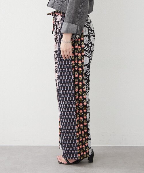 Remind me and forever(リマインドミーアンドフォーエバー)の「【nane】【India series】パッチワークストライプパンツ(その他パンツ・レディース・ブラック・FREE)」の8枚目の写真