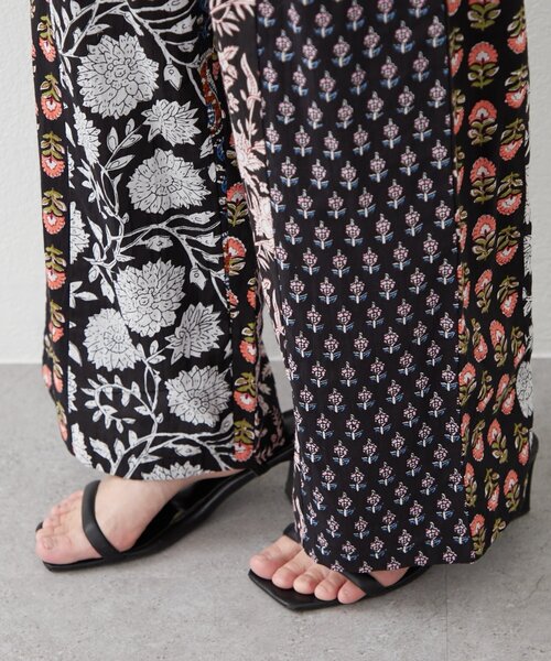 Remind me and forever(リマインドミーアンドフォーエバー)の「【nane】【India series】パッチワークストライプパンツ(その他パンツ・レディース・ブラック・FREE)」の4枚目の写真