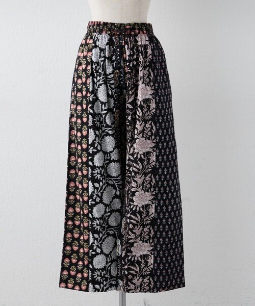 Remind me and forever(リマインドミーアンドフォーエバー)の「【nane】【India series】パッチワークストライプパンツ(その他パンツ・レディース・ブラック・FREE)」の3枚目の写真