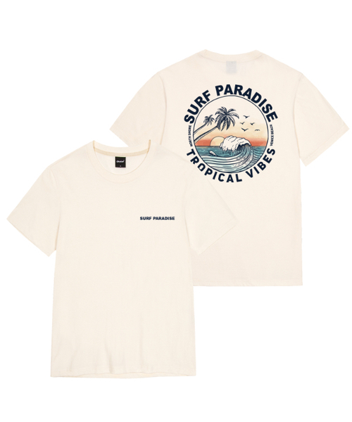 OKSTAR(オクスター)の「サーフィンヴェネツィアビーチバンファルティー(Tシャツ/カットソー・レディース・グレー/クリーム/ホワイト/ライトグレー/ライトベージュ・SMALL/MEDIUM/LARGE/X-LARGE/2XL/3XL/4XL)」の4枚目の写真