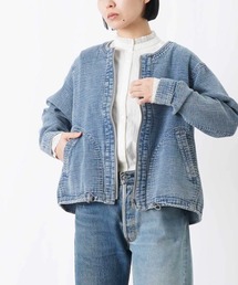 LUCA/LADY LUCK LUCA | LC/LLL ノーカラーインディゴブルゾン(ブルゾン)