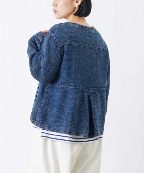 LUCA/LADY LUCK LUCA（ルカ/レディラックルカ）の「LC/LLL ノーカラーインディゴブルゾン（ブルゾン・レディース・ネイビー/ブルー・FREE）」の4枚目の写真