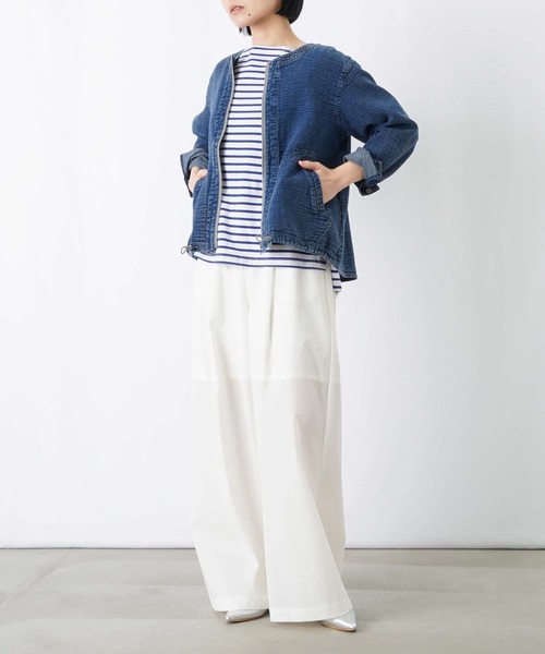 LUCA/LADY LUCK LUCA（ルカ/レディラックルカ）の「LC/LLL ノーカラーインディゴブルゾン（ブルゾン・レディース・ネイビー/ブルー・FREE）」の21枚目の写真