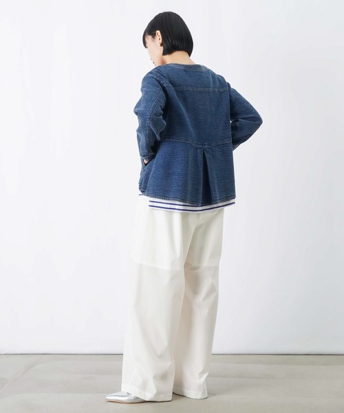 LUCA/LADY LUCK LUCA（ルカ/レディラックルカ）の「LC/LLL ノーカラーインディゴブルゾン（ブルゾン・レディース・ネイビー/ブルー・FREE）」の3枚目の写真