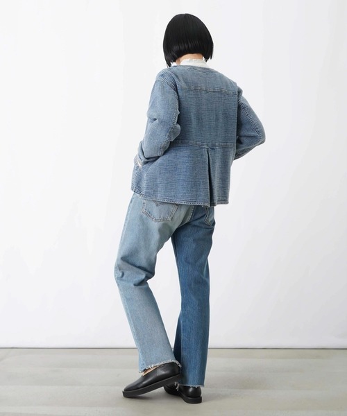 LUCA/LADY LUCK LUCA（ルカ/レディラックルカ）の「LC/LLL ノーカラーインディゴブルゾン（ブルゾン・レディース・ネイビー/ブルー・FREE）」の11枚目の写真