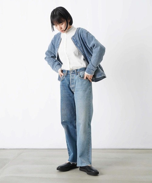 LUCA/LADY LUCK LUCA（ルカ/レディラックルカ）の「LC/LLL ノーカラーインディゴブルゾン（ブルゾン・レディース・ネイビー/ブルー・FREE）」の13枚目の写真