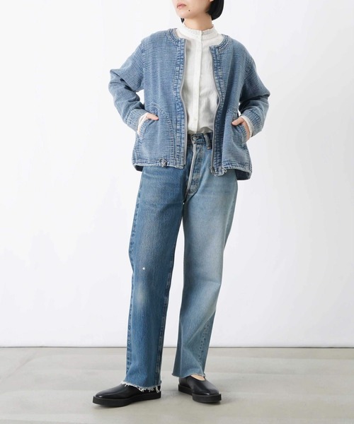 LUCA/LADY LUCK LUCA（ルカ/レディラックルカ）の「LC/LLL ノーカラーインディゴブルゾン（ブルゾン・レディース・ネイビー/ブルー・FREE）」の8枚目の写真