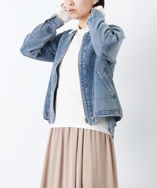 LUCA/LADY LUCK LUCA（ルカ/レディラックルカ）の「LC/LLL ノーカラーインディゴブルゾン（ブルゾン・レディース・ネイビー/ブルー・FREE）」の15枚目の写真