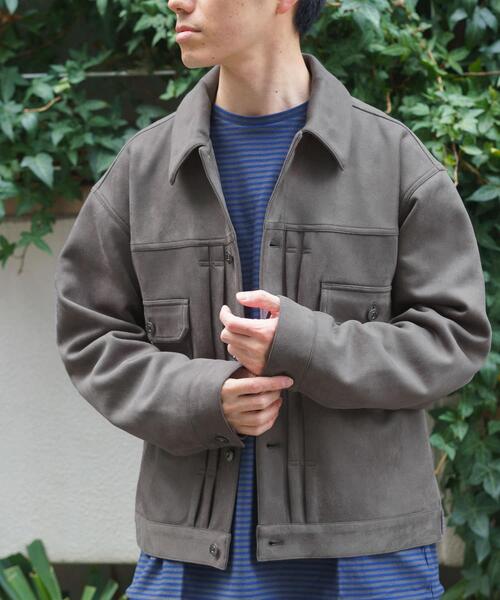 ITEMS URBANRESEARCH（アイテムズ アーバンリサーチ）の「F.S.トラッカージャケット（その他アウター・メンズ・チャコールグレー/ブラウン/ライトベージュ・MEDIUM/LARGE）」の2枚目の写真