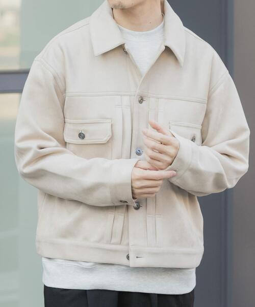 ITEMS URBANRESEARCH（アイテムズ アーバンリサーチ）の「F.S.トラッカージャケット（その他アウター・メンズ・チャコールグレー/ブラウン/ライトベージュ・MEDIUM/LARGE）」の4枚目の写真