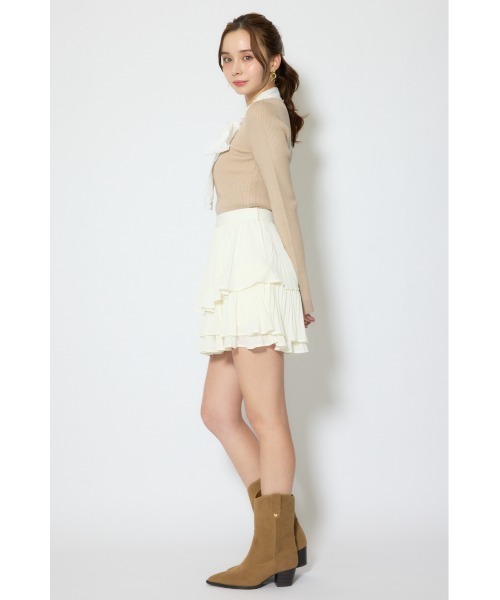 rienda(リエンダ)の「プリーツティアードミニスカート 春服(スカート・レディース・ブラック/ピンク/ホワイト・MEDIUM/SMALL/X-SMALL)」の6枚目の写真