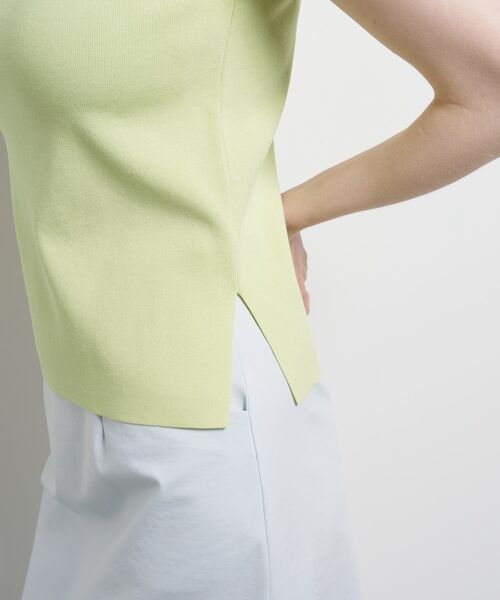 LANVIN en Bleu（ランバンオンブルー）の「スクエアネックノースリーブニット（ニット/セーター・レディース・グレー/ブラック/イエロー・38）」の11枚目の写真