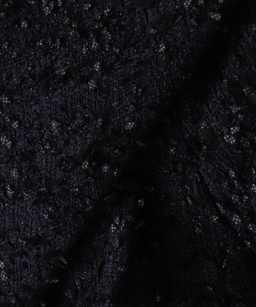 La TOTALITE（ラトータリテ）の「【洗える】ツイードジャケット（ブルゾン・レディース・ネイビー/ブルー・FREE）」の7枚目の写真