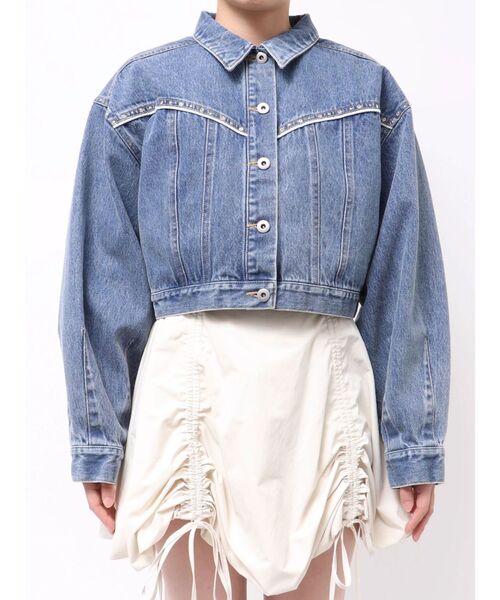 CALNAMUR（カルナムール）の「ヨークデザインデニムジャケット（デニムジャケット・レディース・ブラック/ブルー・FREE）」の12枚目の写真