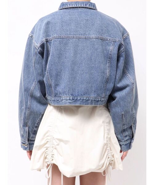 CALNAMUR（カルナムール）の「ヨークデザインデニムジャケット（デニムジャケット・レディース・ブラック/ブルー・FREE）」の3枚目の写真