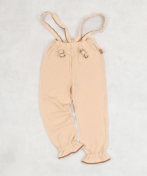 MARKEY'S（マーキーズ）の「ニットサッカー2wayキャンディーサロペット（サロペット/オーバーオール・キッズ・クリーム/ブルー/オレンジ/グリーン・100/80/120/110/90）」の2枚目の写真