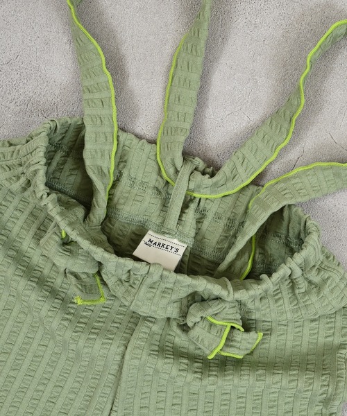 MARKEY'S（マーキーズ）の「ニットサッカー2wayキャンディーサロペット（サロペット/オーバーオール・キッズ・クリーム/ブルー/オレンジ/グリーン・100/80/120/110/90）」の18枚目の写真