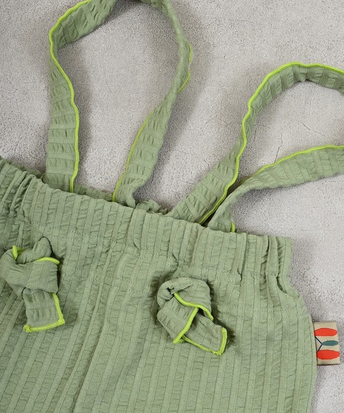 MARKEY'S（マーキーズ）の「ニットサッカー2wayキャンディーサロペット（サロペット/オーバーオール・キッズ・クリーム/ブルー/オレンジ/グリーン・100/80/120/110/90）」の19枚目の写真