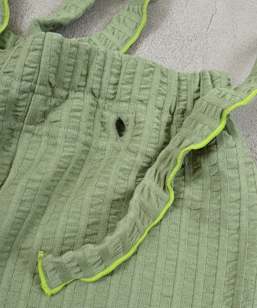 MARKEY'S（マーキーズ）の「ニットサッカー2wayキャンディーサロペット（サロペット/オーバーオール・キッズ・クリーム/ブルー/オレンジ/グリーン・100/80/120/110/90）」の20枚目の写真