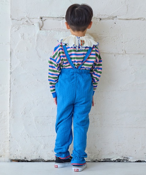 MARKEY'S（マーキーズ）の「ニットサッカー2wayキャンディーサロペット（サロペット/オーバーオール・キッズ・クリーム/ブルー/オレンジ/グリーン・100/80/120/110/90）」の11枚目の写真