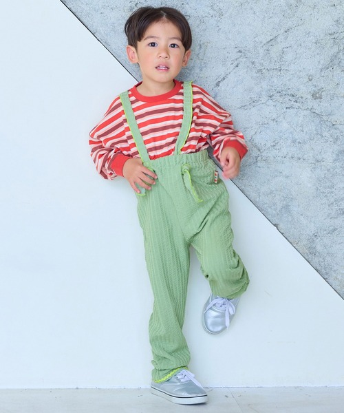 MARKEY'S（マーキーズ）の「ニットサッカー2wayキャンディーサロペット（サロペット/オーバーオール・キッズ・クリーム/ブルー/オレンジ/グリーン・100/80/120/110/90）」の13枚目の写真