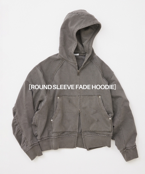 トップス JOURNAL STANDARD ROUNDSLEEVE FADE HOODIE ラウンド スリーブ フェード フーディ（パーカー）｜JOURNAL STANDARD