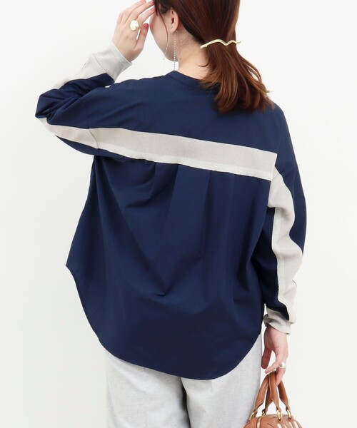 MICO COULIER(ミコクリエ)の「バックヨークテープブラウス(シャツ/ブラウス・レディース・オフホワイト/ホワイト系その他/ブルー系その他/ネイビー/ピンク系その他・38)」の9枚目の写真