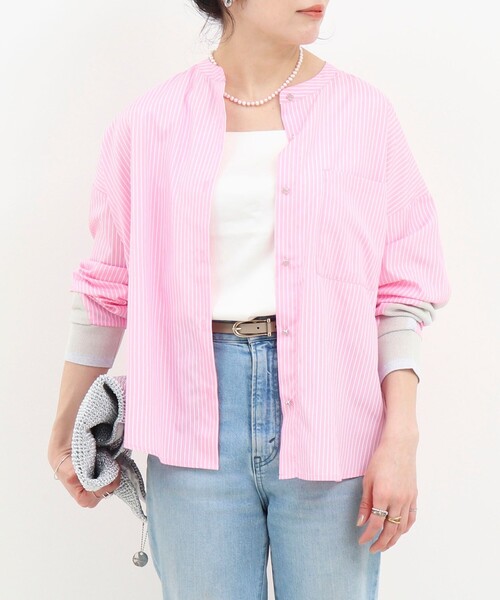 MICO COULIER(ミコクリエ)の「バックヨークテープブラウス(シャツ/ブラウス・レディース・オフホワイト/ホワイト系その他/ブルー系その他/ネイビー/ピンク系その他・38)」の13枚目の写真