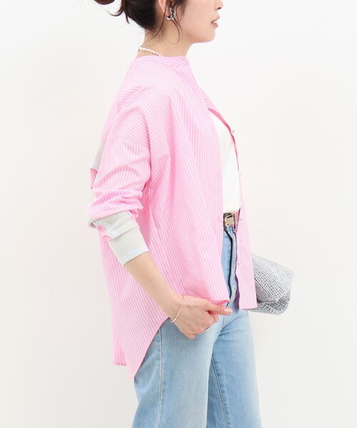 MICO COULIER(ミコクリエ)の「バックヨークテープブラウス(シャツ/ブラウス・レディース・オフホワイト/ホワイト系その他/ブルー系その他/ネイビー/ピンク系その他・38)」の15枚目の写真