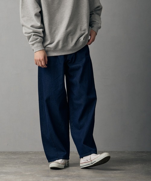 improves（インプローブス）の「9.5ozデニム バレルレッグ ジーンズ（デニムパンツ・メンズ・サックスブルー/ブラック/ブルー/ネイビー/ブラック系・MEDIUM/SMALL/X-LARGE/LARGE）」の2枚目の写真
