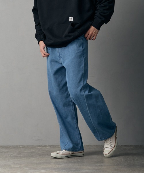 improves（インプローブス）の「9.5ozデニム バレルレッグ ジーンズ（デニムパンツ・メンズ・サックスブルー/ブラック/ブルー/ネイビー/ブラック系・MEDIUM/SMALL/X-LARGE/LARGE）」の4枚目の写真