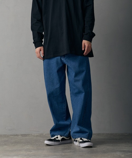 improves（インプローブス）の「9.5ozデニム バレルレッグ ジーンズ（デニムパンツ・メンズ・サックスブルー/ブラック/ブルー/ネイビー/ブラック系・MEDIUM/SMALL/X-LARGE/LARGE）」の8枚目の写真
