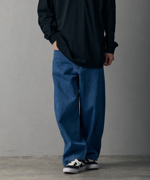 improves（インプローブス）の「9.5ozデニム バレルレッグ ジーンズ（デニムパンツ・メンズ・サックスブルー/ブラック/ブルー/ネイビー/ブラック系・MEDIUM/SMALL/X-LARGE/LARGE）」の10枚目の写真