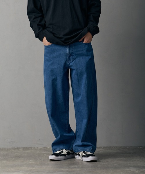 improves（インプローブス）の「9.5ozデニム バレルレッグ ジーンズ（デニムパンツ・メンズ・サックスブルー/ブラック/ブルー/ネイビー/ブラック系・MEDIUM/SMALL/X-LARGE/LARGE）」の11枚目の写真