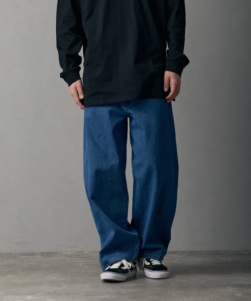 improves（インプローブス）の「9.5ozデニム バレルレッグ ジーンズ（デニムパンツ・メンズ・サックスブルー/ブラック/ブルー/ネイビー/ブラック系・MEDIUM/SMALL/X-LARGE/LARGE）」の13枚目の写真