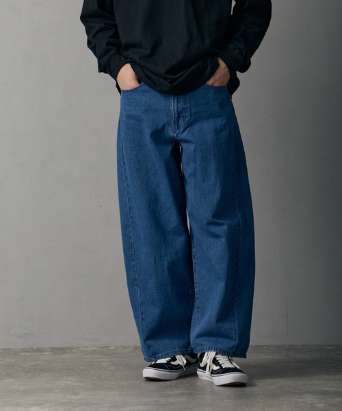 improves（インプローブス）の「9.5ozデニム バレルレッグ ジーンズ（デニムパンツ・メンズ・サックスブルー/ブラック/ブルー/ネイビー/ブラック系・MEDIUM/SMALL/X-LARGE/LARGE）」の14枚目の写真