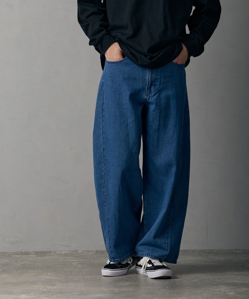 improves（インプローブス）の「9.5ozデニム バレルレッグ ジーンズ（デニムパンツ・メンズ・サックスブルー/ブラック/ブルー/ネイビー/ブラック系・MEDIUM/SMALL/X-LARGE/LARGE）」の15枚目の写真