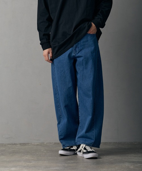improves（インプローブス）の「9.5ozデニム バレルレッグ ジーンズ（デニムパンツ・メンズ・サックスブルー/ブラック/ブルー/ネイビー/ブラック系・MEDIUM/SMALL/X-LARGE/LARGE）」の16枚目の写真