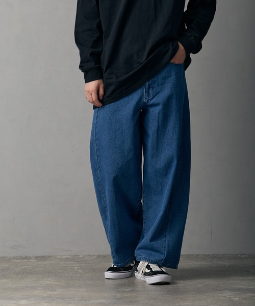 improves（インプローブス）の「9.5ozデニム バレルレッグ ジーンズ（デニムパンツ・メンズ・サックスブルー/ブラック/ブルー/ネイビー/ブラック系・MEDIUM/SMALL/X-LARGE/LARGE）」の17枚目の写真