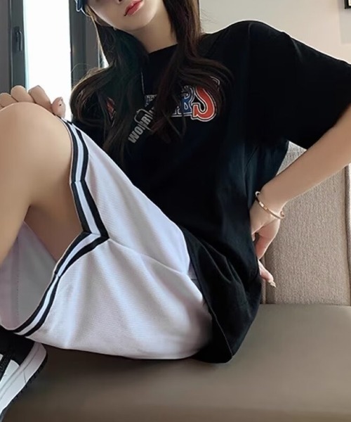 Ritzy(リッツィー)の「オーバーサイズバスケショーツ(その他パンツ・レディース・ブラック/ホワイト・M/L/S/XL)」の14枚目の写真