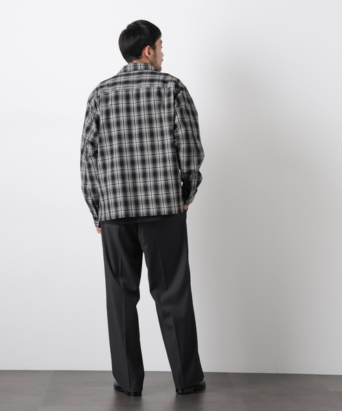 NANO universe(ナノユニバース)の「マイクロシアサッカーチェックシャツ(シャツ/ブラウス・メンズ・ブラック/ベージュ系その他・S/M/L)」の15枚目の写真