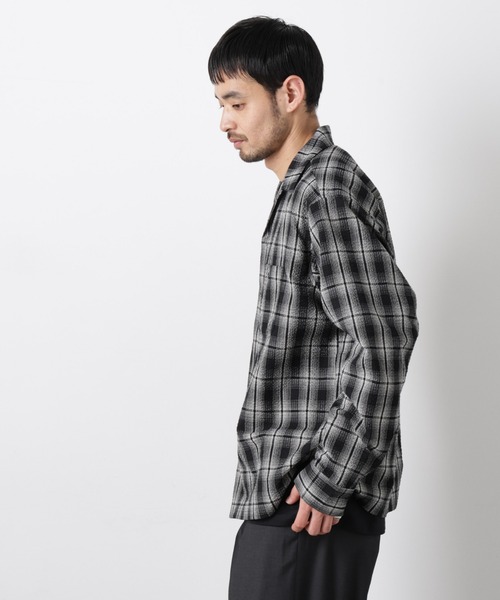 NANO universe(ナノユニバース)の「マイクロシアサッカーチェックシャツ(シャツ/ブラウス・メンズ・ブラック/ベージュ系その他・S/M/L)」の10枚目の写真