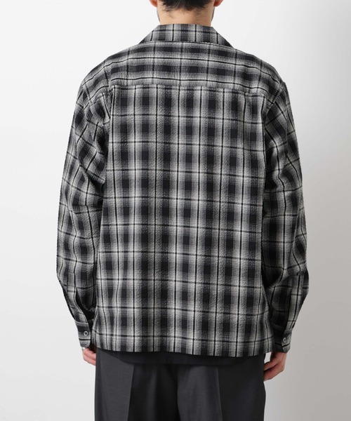 NANO universe(ナノユニバース)の「マイクロシアサッカーチェックシャツ(シャツ/ブラウス・メンズ・ブラック/ベージュ系その他・S/M/L)」の17枚目の写真