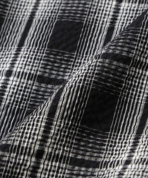 NANO universe(ナノユニバース)の「マイクロシアサッカーチェックシャツ(シャツ/ブラウス・メンズ・ブラック/ベージュ系その他・S/M/L)」の22枚目の写真