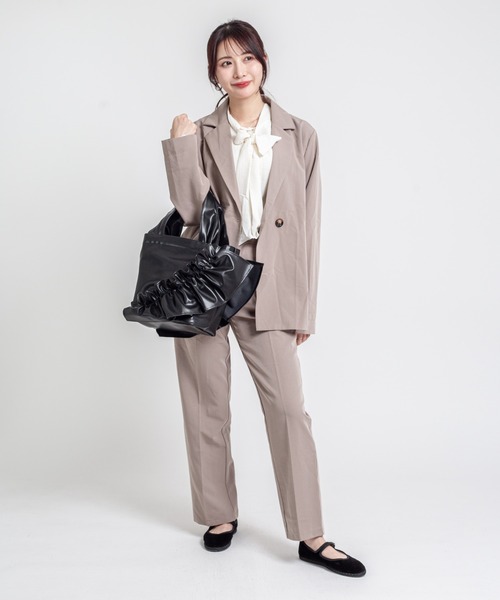 HELOYSE（エロイーズ）の「【HELOYSE/エロイーズ】フリルトートバッグ　mercury PU leather S（トートバッグ・レディース・シルバー/ブラック・FREE）」の21枚目の写真