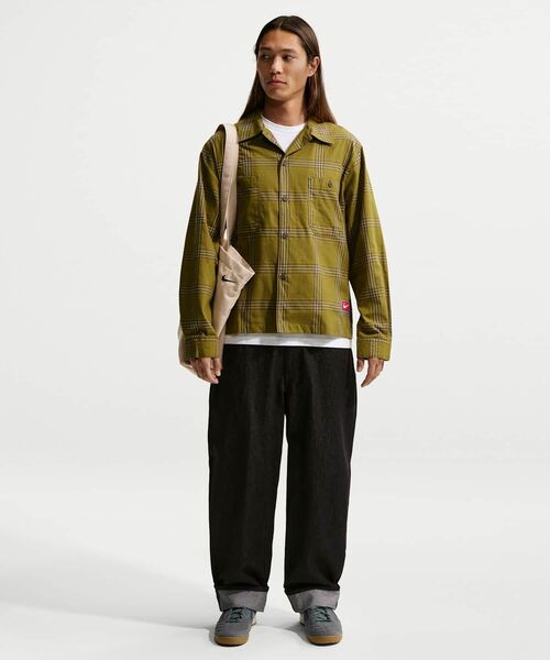 NIKE(ナイキ)の「ナイキ ライフ メンズ ロングスリーブ フランネル シャツ / Nike Life Men's Long-Sleeve Flannel Shirt IF1046-368 Olive Flak(シャツ/ブラウス・メンズ・オリーブ・2XL/L/M/S/XL)」の4枚目の写真