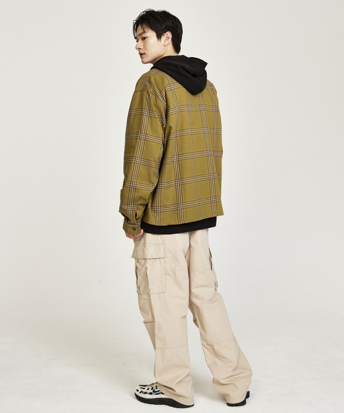 NIKE（ナイキ）の「ナイキ ライフ メンズ ロングスリーブ フランネル シャツ / Nike Life Men's Long-Sleeve Flannel Shirt IF1046-368 Olive Flak（シャツ/ブラウス・メンズ・オリーブ・2XL/L/M/S/XL）」の3枚目の写真