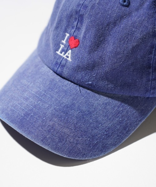 C.E.L.STORE（セルストア）の「I LOVE LA / アイラブエルエー LOGO PIGMENT CAP 刺しゅう ロゴ ピグメント加工 キャップ（キャップ・メンズ・ブルー/サンドベージュ/ピンク・ONE SIZE）」の9枚目の写真